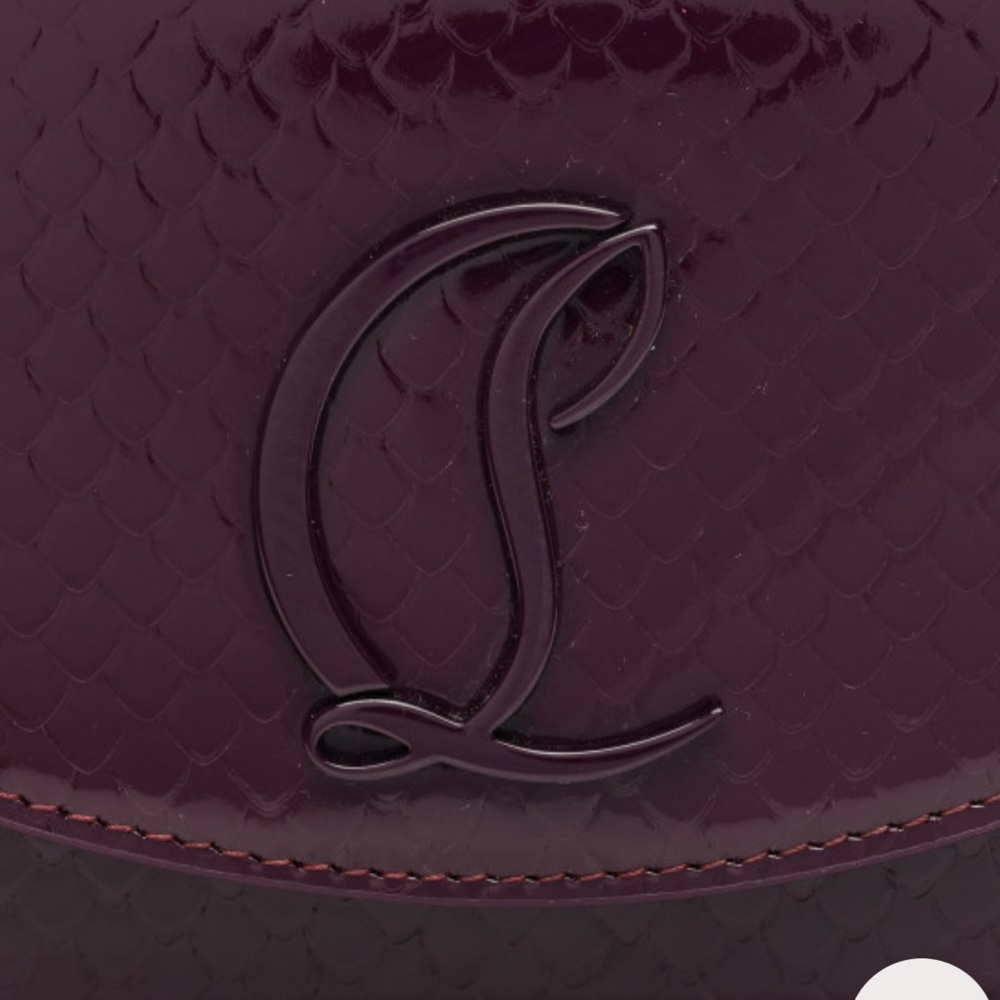 Christian Louboutin Rich Burgundy Clutch/ wallet on chain - Picture 4 of 6